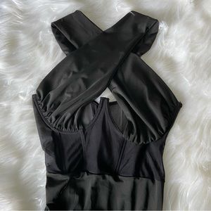Criss-cross Bustier Bodysuit